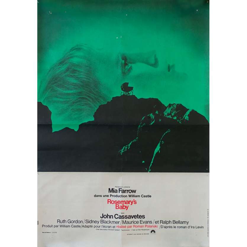 ROSEMARY'S BABY Original Movie Poster  - 15x21 in. - 1968 - Roman Polanski, Mia Farrow