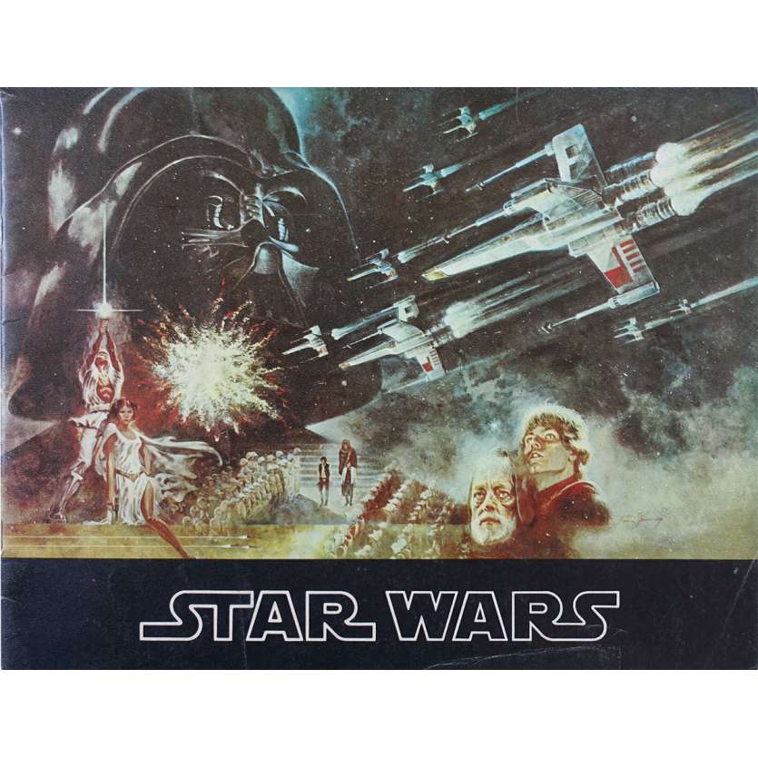 STAR WARS - A NEW HOPE Original Program  - 9x12 in. - 1977 - George Lucas, Harrison Ford