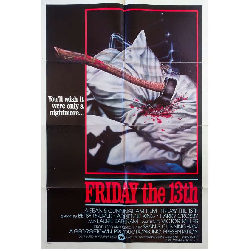 Friday THE 13TH Original Movie Poster Int'l - 27x41 in. - 1980 - Sean S. Cunningham, Kevin Bacon