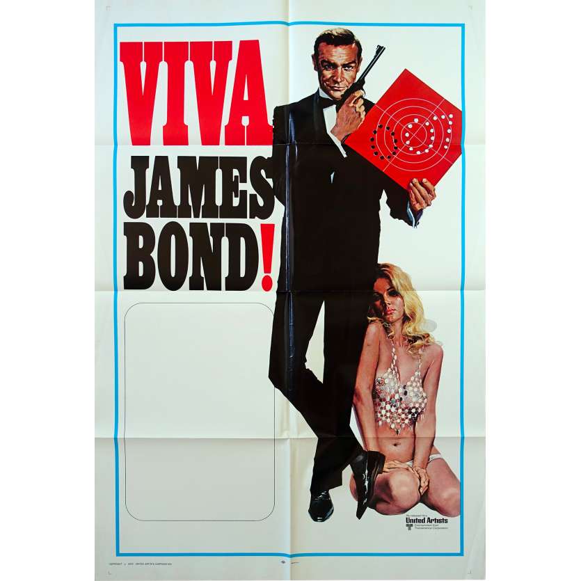 VIVA JAMES BOND Original Movie Poster  - 27x41 in. - 1970 - James Bond, Sean Connery