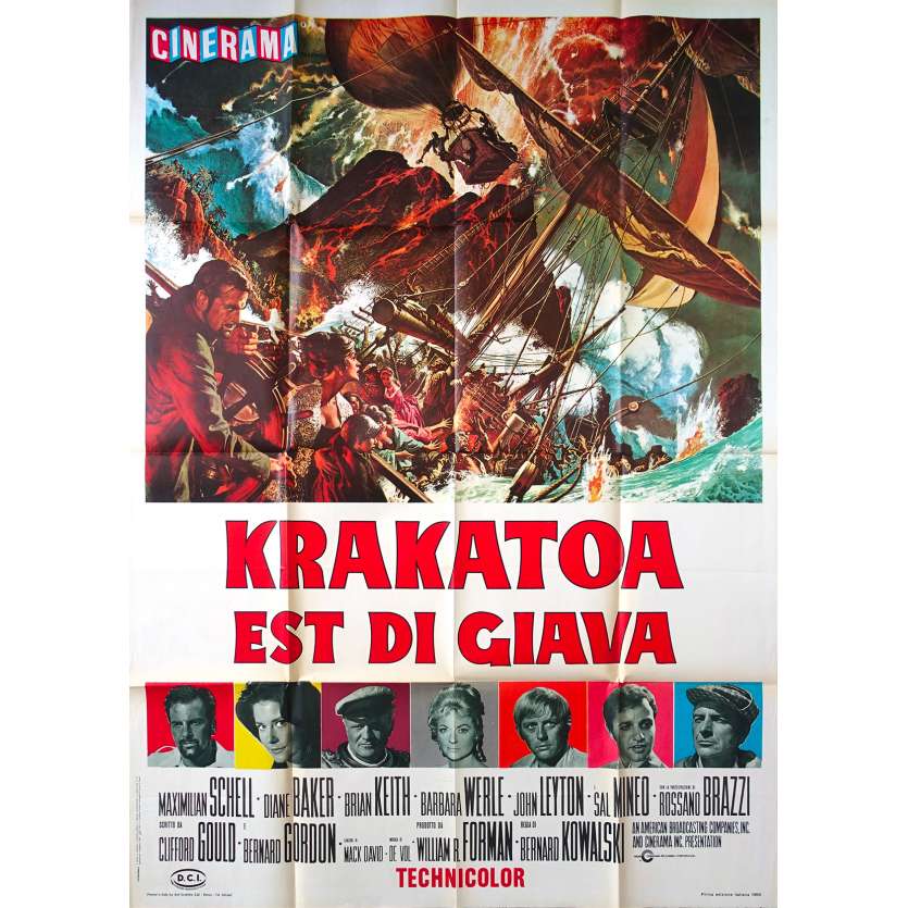 KRAKATOA A L'EST DE JAVA Affiche de film - 100x140 cm. - 1968 - Maximilian Schell, Bernard L. Kowalski