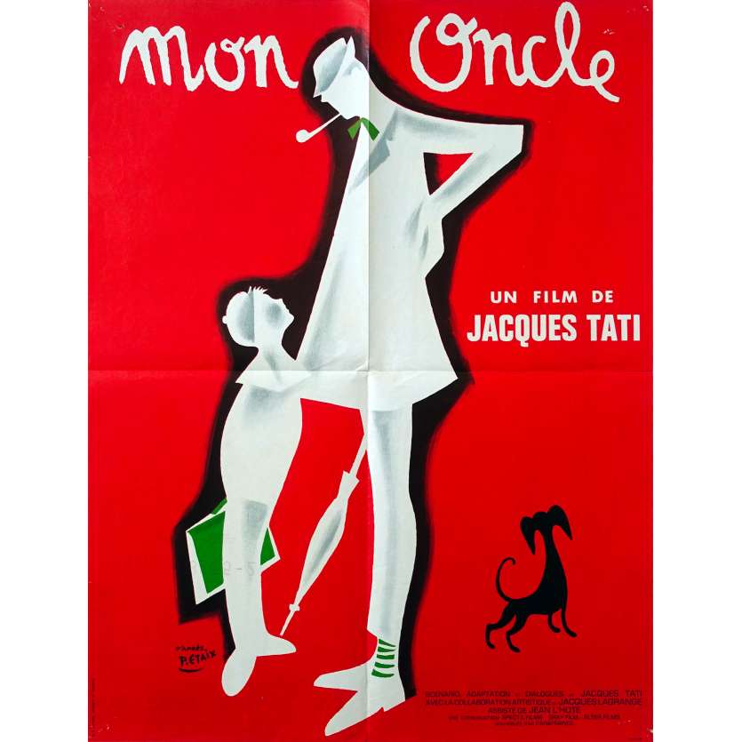 MON ONCLE Original Movie Poster - 23x32 in. - 1958 - Jacques Tati, Jean-Pierre Zola