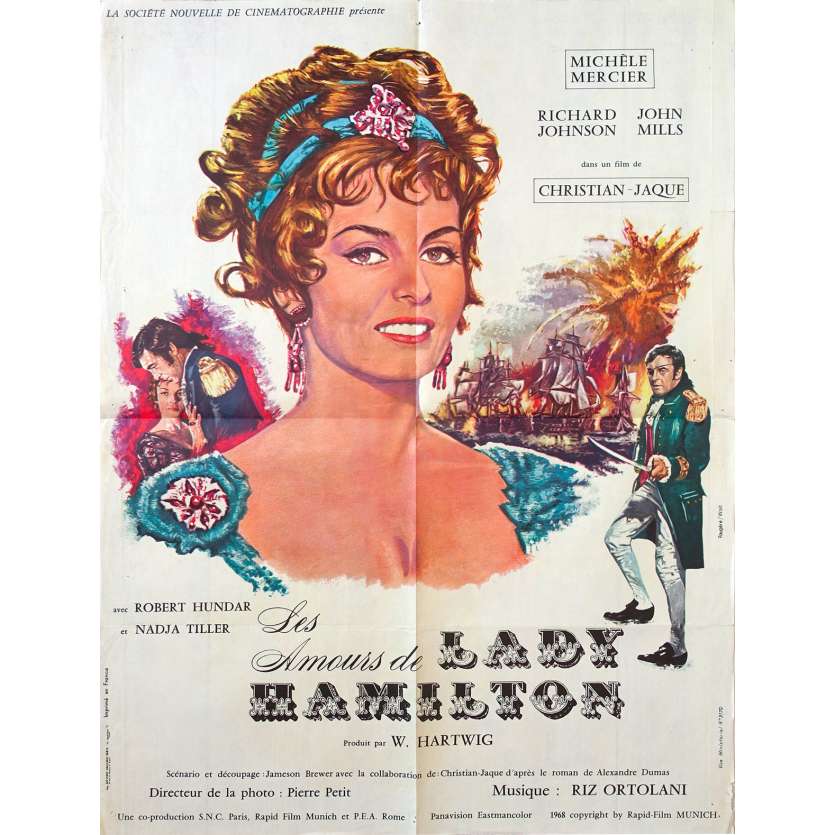 EMMA HAMILTON French Movie Poster 23x32- 1968 - Christian-Jaque, Michèle Mercier