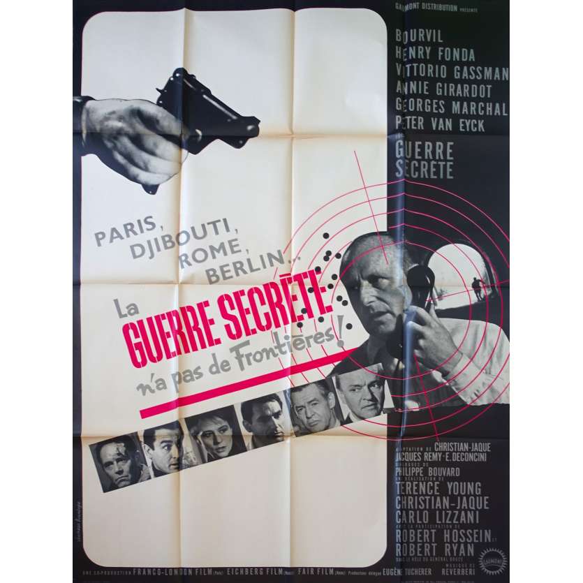 GUERRE SECRETE Affiche de film 120x160 - 1965 - Bourvil, Christian-Jaque