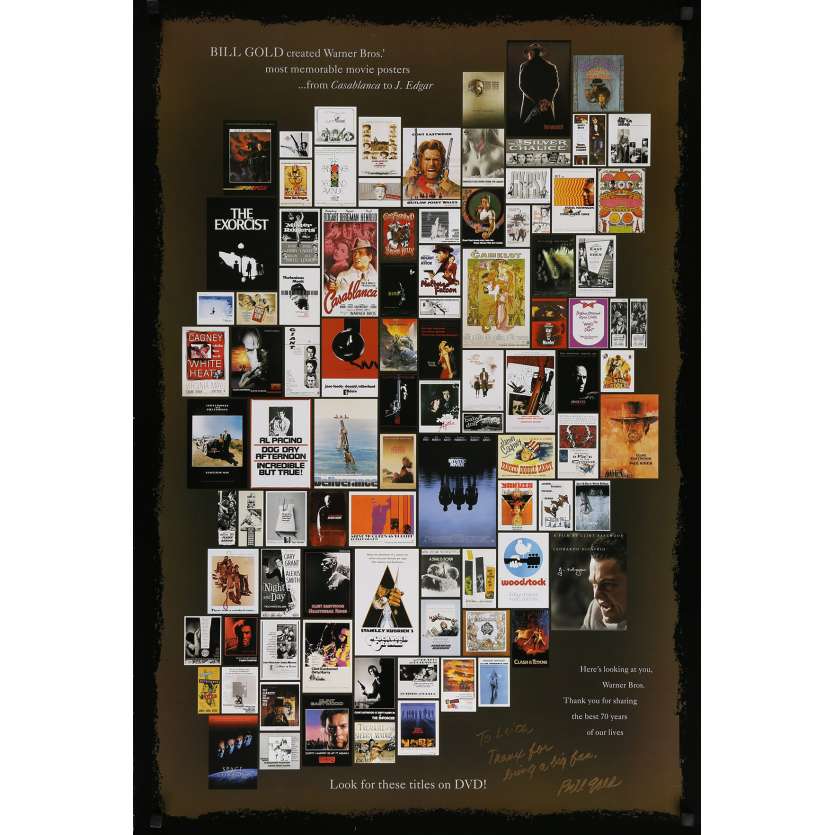 BILL GOLD Affiche Vidéo SIGNEE - 69x102 cm - 2000 - Warner Bros