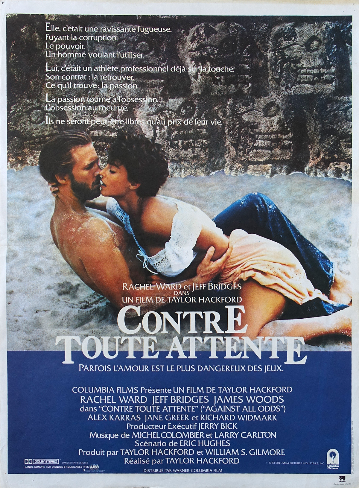 Against All Odds French Movie Poster 15x21 1984 Taylord