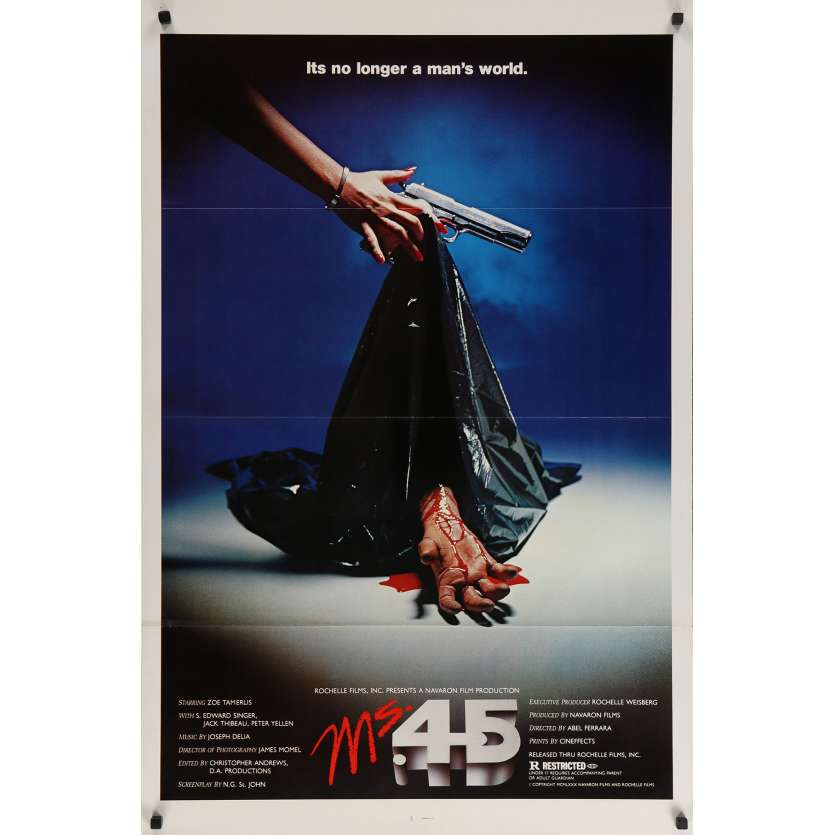 L'ANGE DE LA VENGEANCE Affiche de film Hand Style - 69x102 cm. - 1981 - Zoë Lund, Abel Ferrara