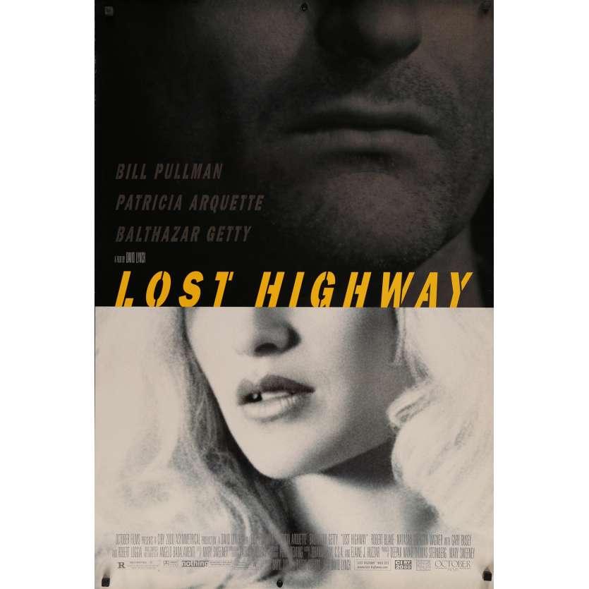 LOST HIGHWAY Original Movie Poster  - 27x40 in. - 1997 - David Lynch, Patricia Arquette