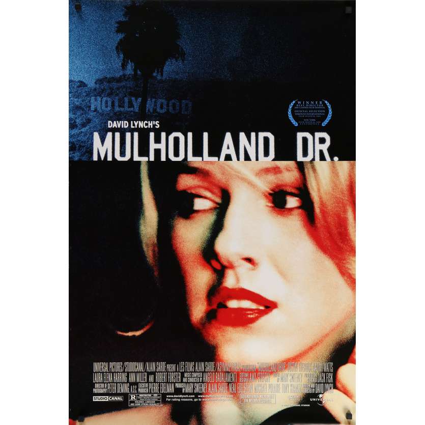 MULHOLLAND DR Original Movie Poster - 27x40 in. - 2001 - David Lynch, Naomi Watts