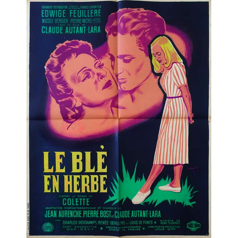 THE GAME OF LOVE Original Movie Poster  - 23x32 in. - 1954 - Claude Autant-Lara, Edwige Feuillère