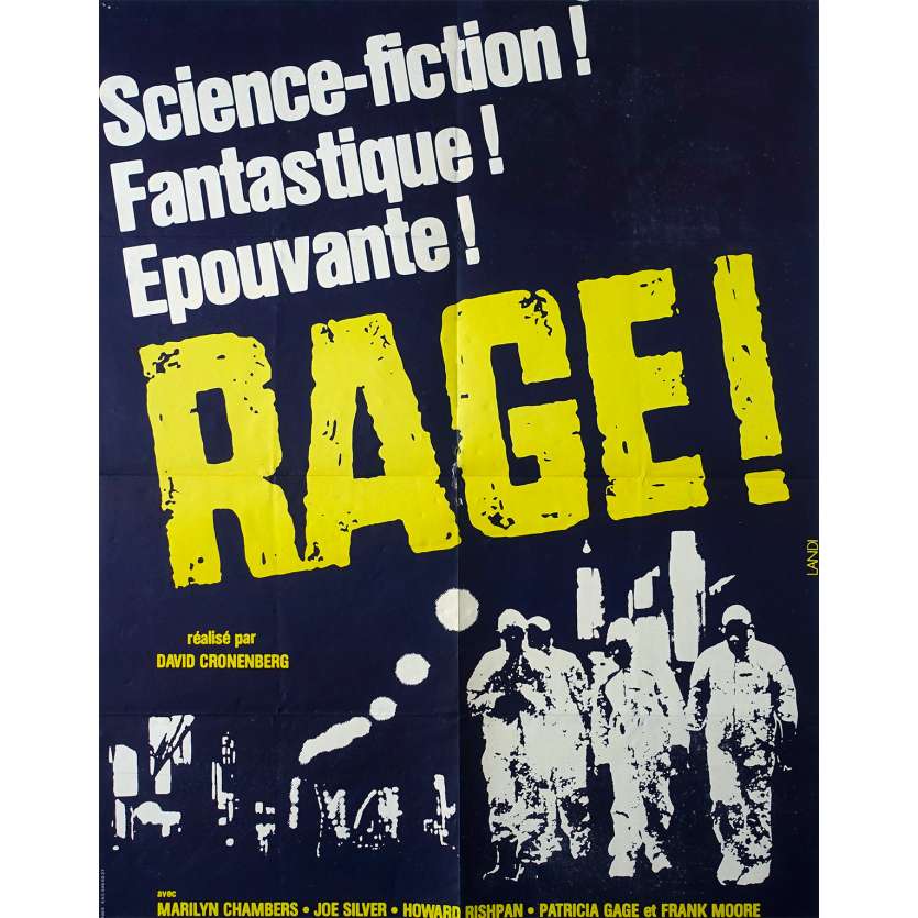 RAGE Affiche de film  - 60x80 cm. - 1977 - Marilyn Chambers, David Cronenberg
