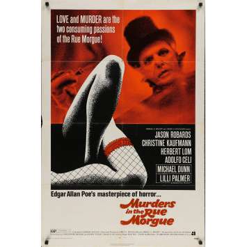MURDERS IN THE RUE MORGUE Affiche de film - 69x104 cm. - 1971 - Jason Robards, Gordon Hessler