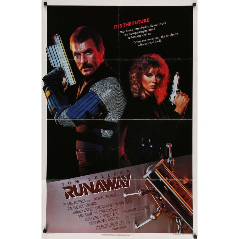 RUNAWAY Affiche de film - 69x104 cm. - 1984 - Tom Selleck, Michael Crichton