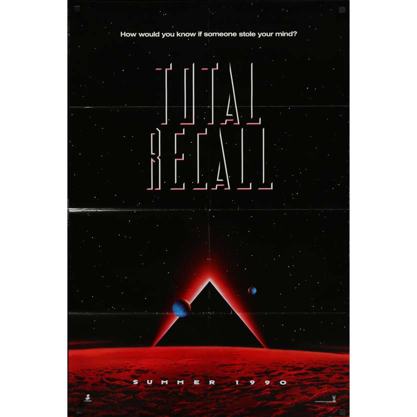 TOTAL RECALL Original Movie Poster - 27x41 in. - 1990 - Paul Verhoeven, Arnold Schwarzenegger