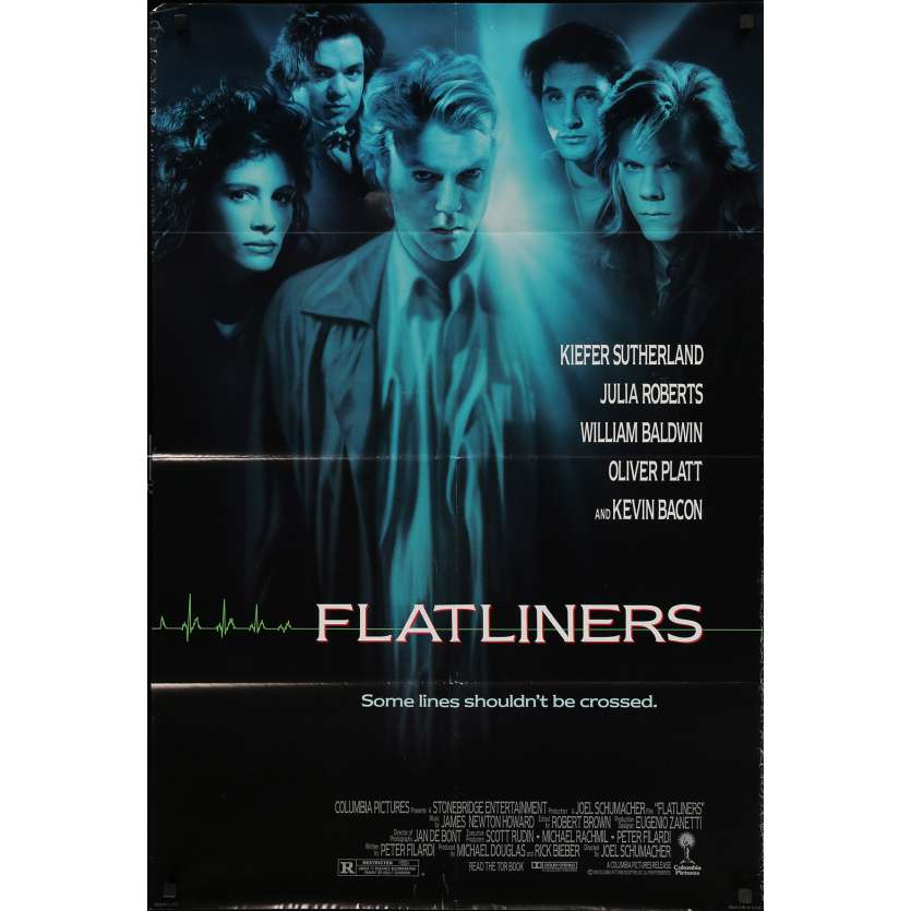 FLATLINERS Original Movie Poster - 27x41 in. - 1990 - Joel Shumacher, Kiefer Sutherland