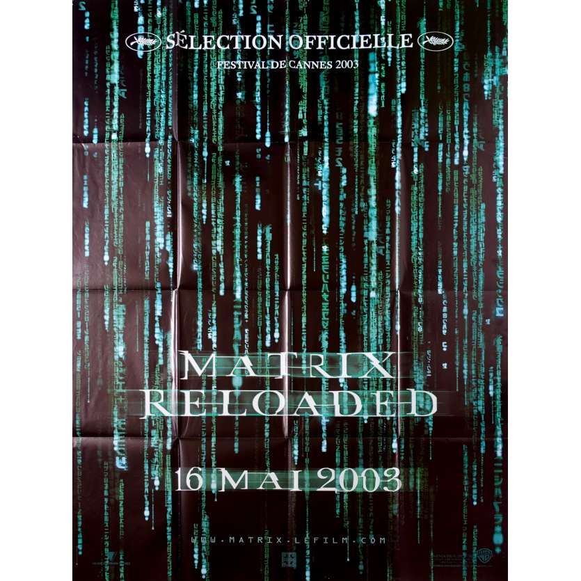 MATRIX RELOADED Affiche de film  - 120x160 cm. - 2003 - Keanu Reeves, Wachowski Bros