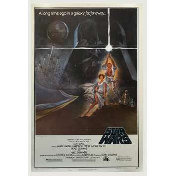 STAR WARS - LA GUERRE DES ETOILES Affiche de Cinéma Américaine entoilée. - 1977 - George Lucas STAR WARS - LA GUERRE DES ETOILES Affiche de Cinéma Américaine entoilée. - 1977 - George Lucas