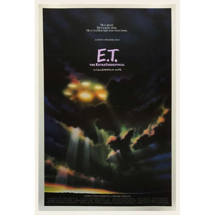 E.T. L'EXTRA-TERRESTRE Ultra-rare Affiche de film Préventive US - 1982 - Steven Spielberg