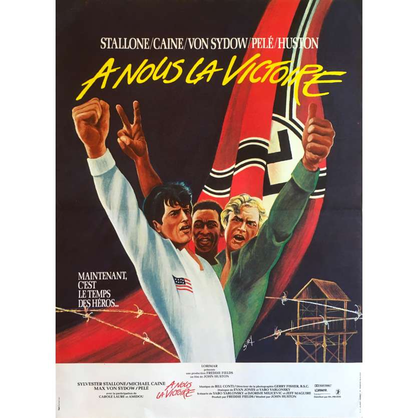 ESCAPE TO VICTORY French Movie Poster 15x21 1977 Sylvester Stallone, John Huston, Pelé