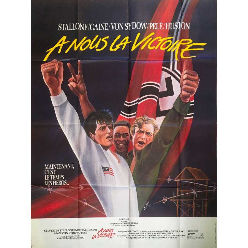 A NOUS LA VICTOIRE Affiche de film - 120x160 cm. - 1981 - Sylvester Stallone, Pelé, John Huston
