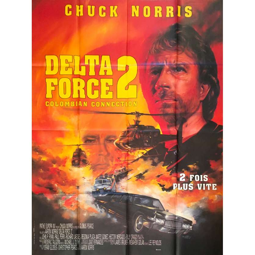 THE DELTA FORCE 2 Original Movie Poster  - 47x63 in. - 1990 - Aaron Norris, Chuck Norris