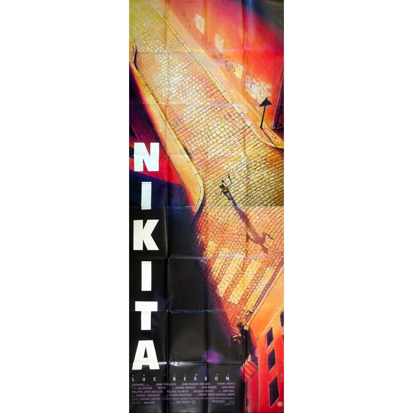 NIKITA Affiche de film - 120x320 cm. - 1990 - Anne Parillaud, Luc Besson