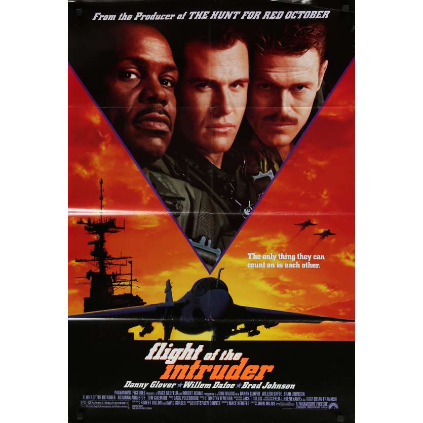 FLIGHT OF THE INTRUDER Original Movie Poster  - 27x41 in. - 1991 - John Milius, Danny Glover, Willem Dafoe