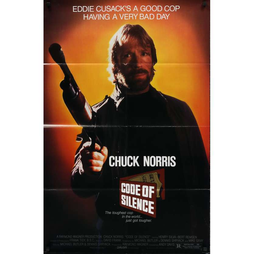 CODE OF SILENCE Original Movie Poster  - 27x41 in. - 1985 - Andrew Davis, Chuck Norris