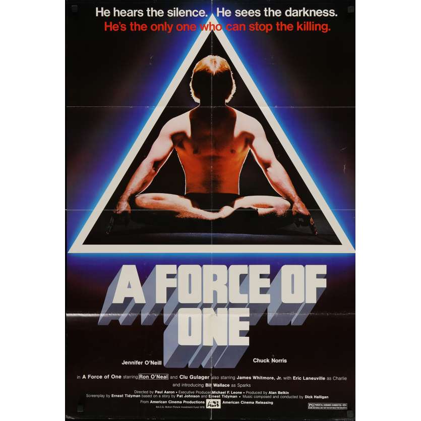 FORCE ONE Affiche de film - 69x104 cm. - 1979 - Chuck Norris, Paul Aaron