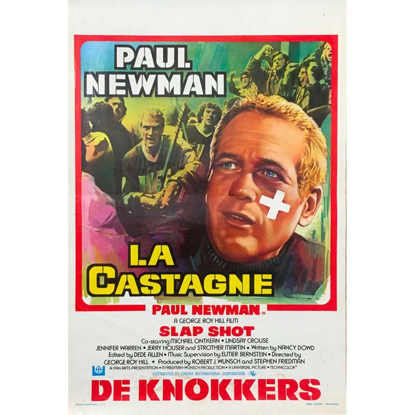 LA CASTAGNE Affiche de film - 35x55 cm. - 1977 - Paul Newman, George Roy Hill