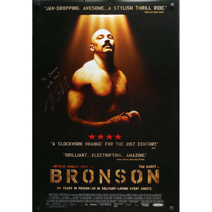 BRONSON Original Poster signed by NICOLAS WINDING REFN - 27x41 in. - 2006 - NWR