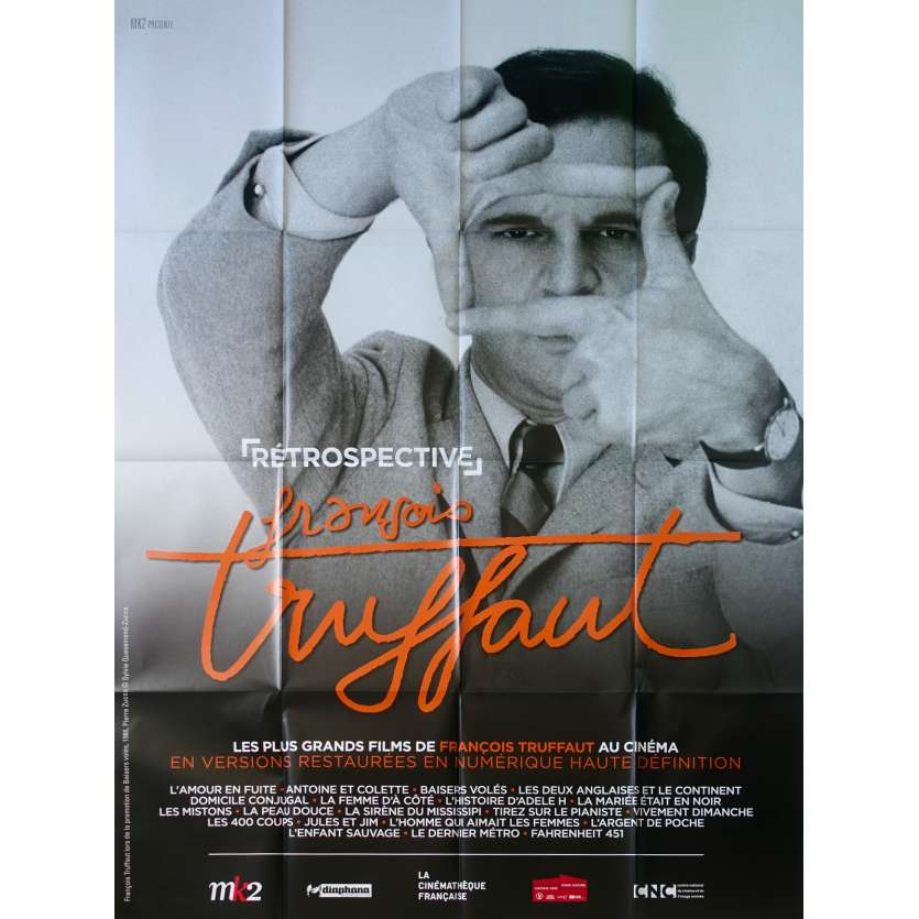 RETROSPECTIVE FRANÇOIS TRUFFAUT Affiche de film 120x160 cm - 2000 - Jean-Pierre Léaud, François Truffaut