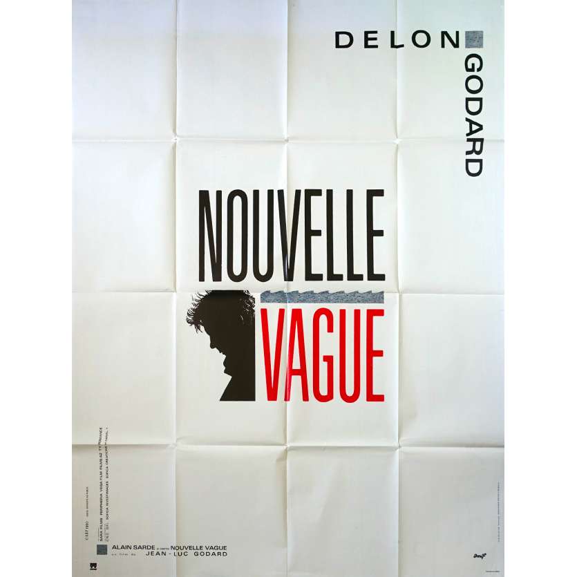 NOUVELLE VAGUE Affiche de film - 120x160 cm. - 1990 - Alain Delon, Jean-Luc Godard