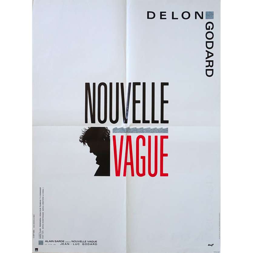 NOUVELLE VAGUE Original Movie Poster - 23x32 in. - 1990 - Jean-Luc Godard, Alain Delon