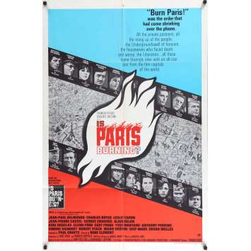 IS PARIS BURNING US Movie Poster 29x41 - 1966 - René Clément, Jean-Paul Belmondo IS PARIS BURNING US Movie Poster 29x41 - 1966 - René Clément, Jean-Paul Belmondo
