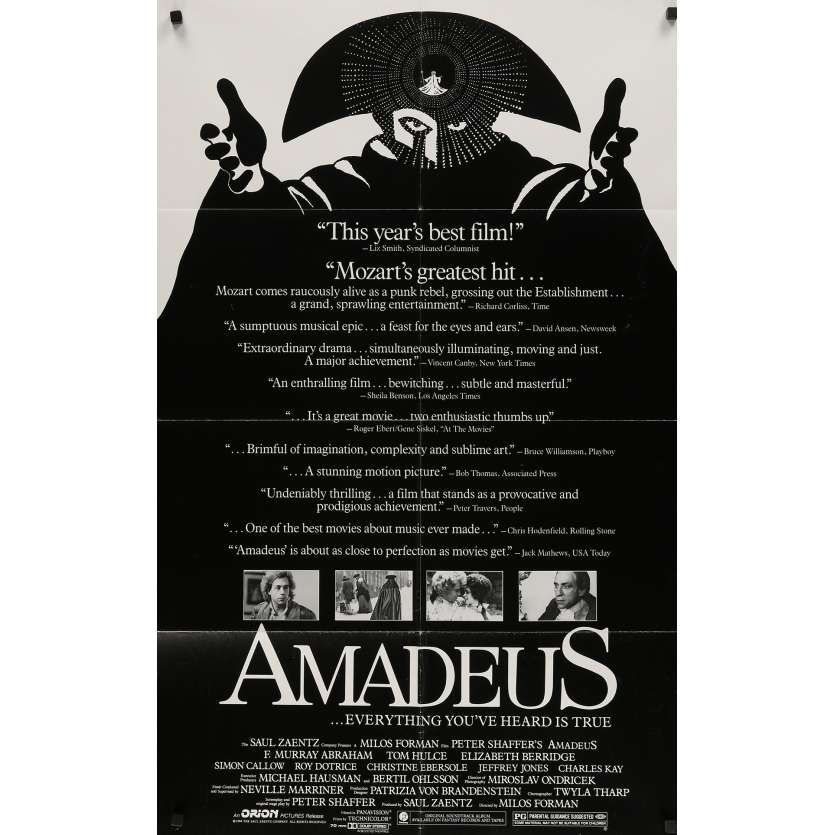 AMADEUS Original Movie Poster  - 27x40 in. - 1984 - Milos Forman, F. Murrray Abraham