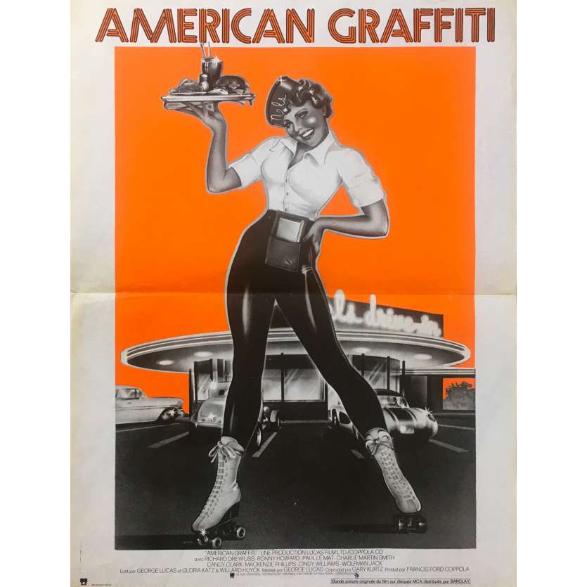 AMERICAN GRAFFITI Original Movie Poster - 15x21 in. - 1973 - George Lucas, Richard Dreyfuss