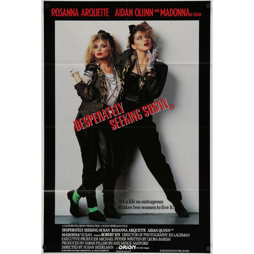 DESPERATELY SEEKING SUSAN Original Movie Poster  - 27x40 in. - 1985 - Susan Seidelman, Madonna, Rosanna Arquette