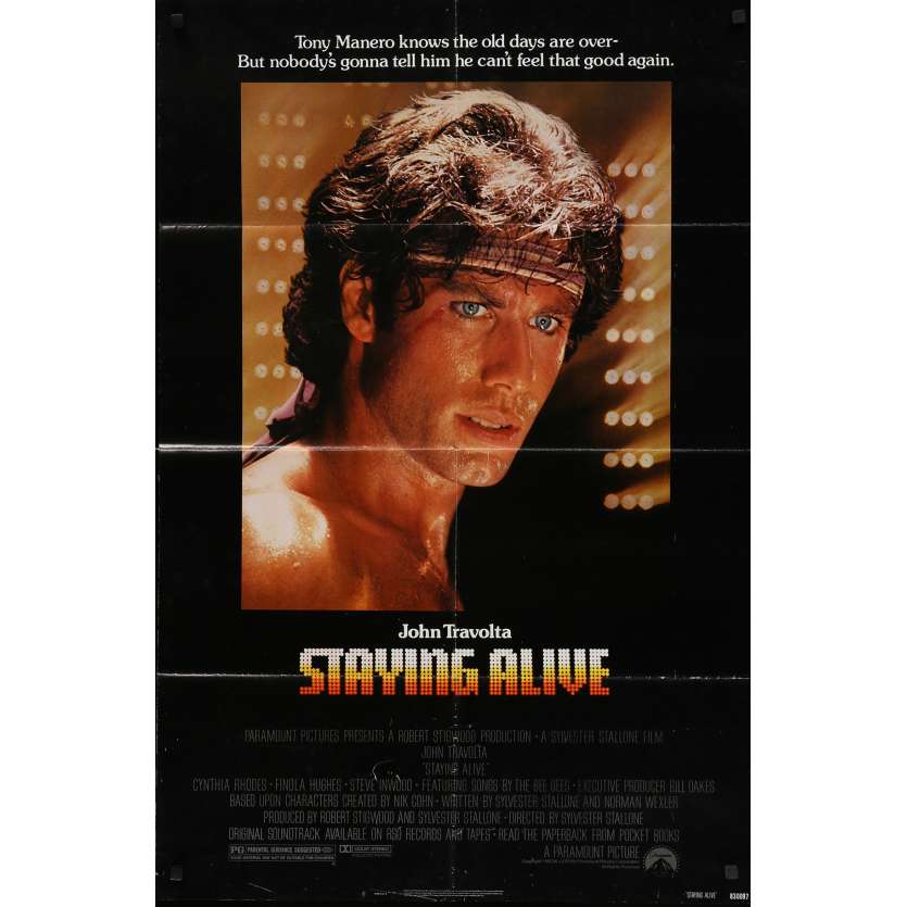 STAYING ALIVE Original Movie Poster - 27x40 in. - 1983 - Sylvester Stallone, John Travolta