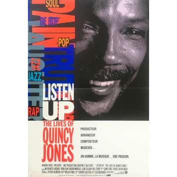 LISTEN UP: LE LIVES OF QUINCY JONES Original Movie Poster - 15x21 in. - 1990 - Ellen Weissbrod, Clarence Avant, George Benson