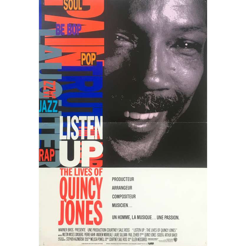 THE LIFE OF QUINCY JONES Affiche de film  - 40x60 cm. - 1990 - Clarence Avant, George Benson, Ellen Weissbrod