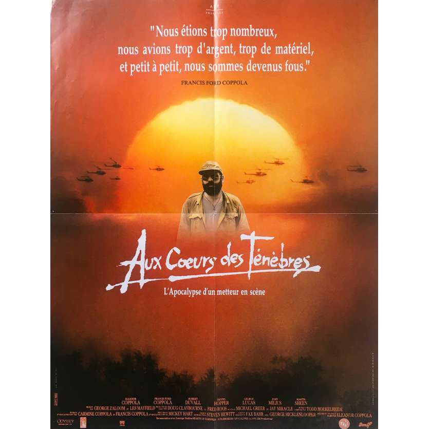 AU CŒURS DES TENEBRES Affiche de film - 60x80 cm. - 1991 - Dennis Hopper, Martin Sheen, Fax Bahr