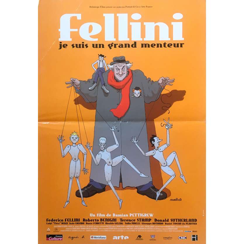FELLINI JE SUIS UN GRAND MENTEUR Affiche de film  - 40x60 cm. - 2002 - Roberto Benigni, Damian Pettigrew