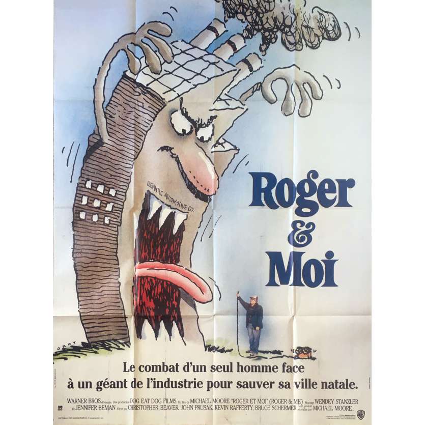 ROGER & ME Original Movie Poster  - 47x63 in. - 1989 - Michael Moore, Michael Moore