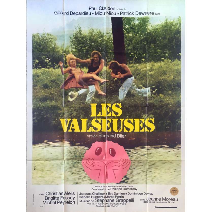 LES VALSEUSES Affiche de film - 120x160 cm. - 1974 - Patrick Dewaere, Gérard Depardieu, Bertrand Blier