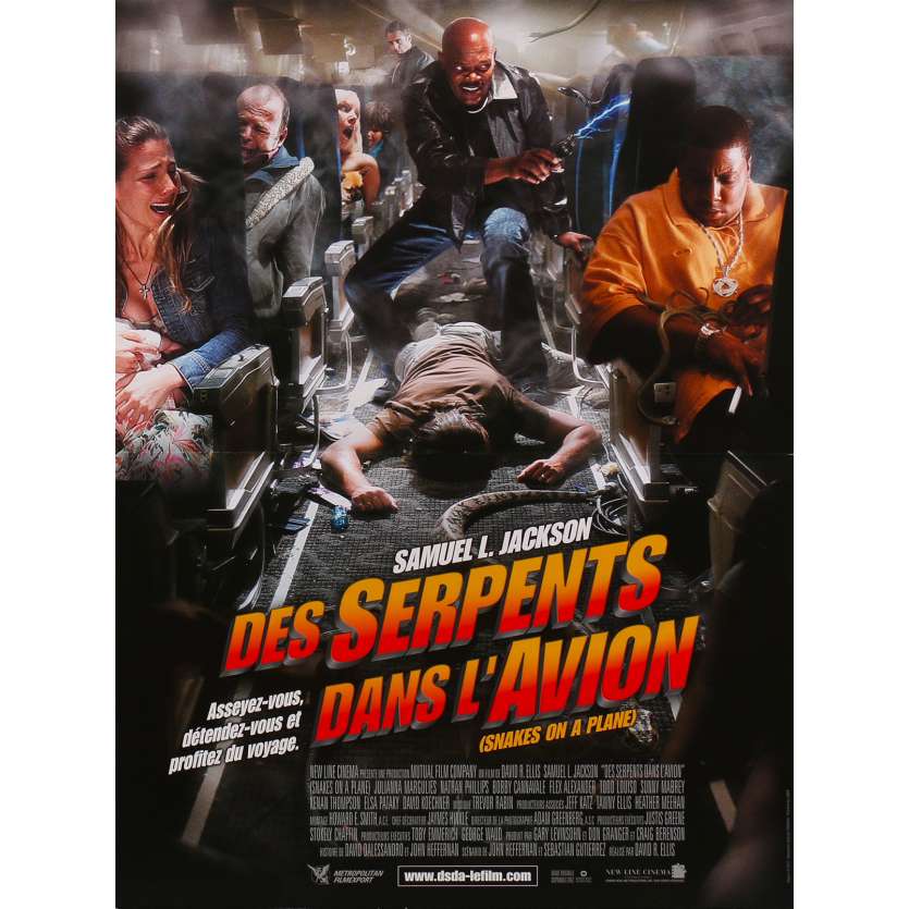 DES SERPENTS DANS L'AVION Affiche de film - 40x60 cm. - 2006 - Samuel L. Jackson, David R. Ellis