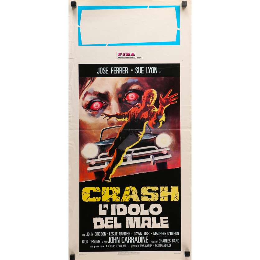 CRASH! Original Movie Poster  - 13x28 in. - 1976 - Charles Band, José ferrer