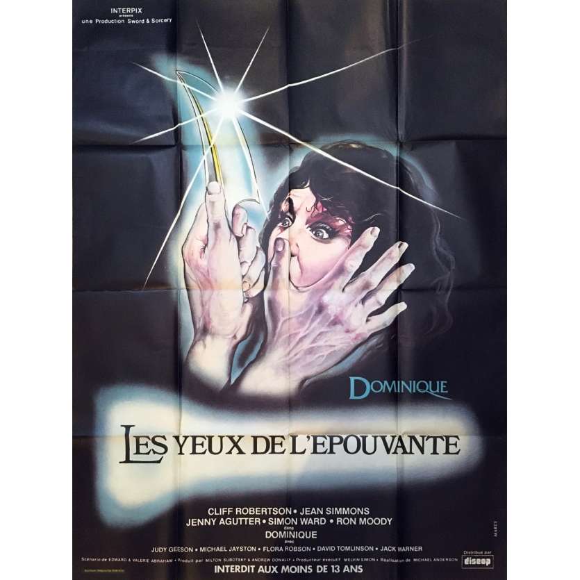 LES YEUX DE L'EPOUVANTE / DOMINIQUE Affiche de film - 120x160 cm. - 1979 - Cliff Robertson, Jean Simmons, Michael Anderson