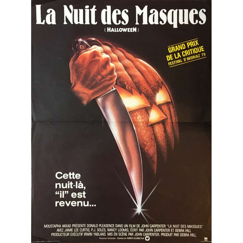 HALLOWEEN LA NUIT DES MASQUES Affiche de film  - 40x60 cm. - 1978 - Jamie Lee Curtis, John Carpenter