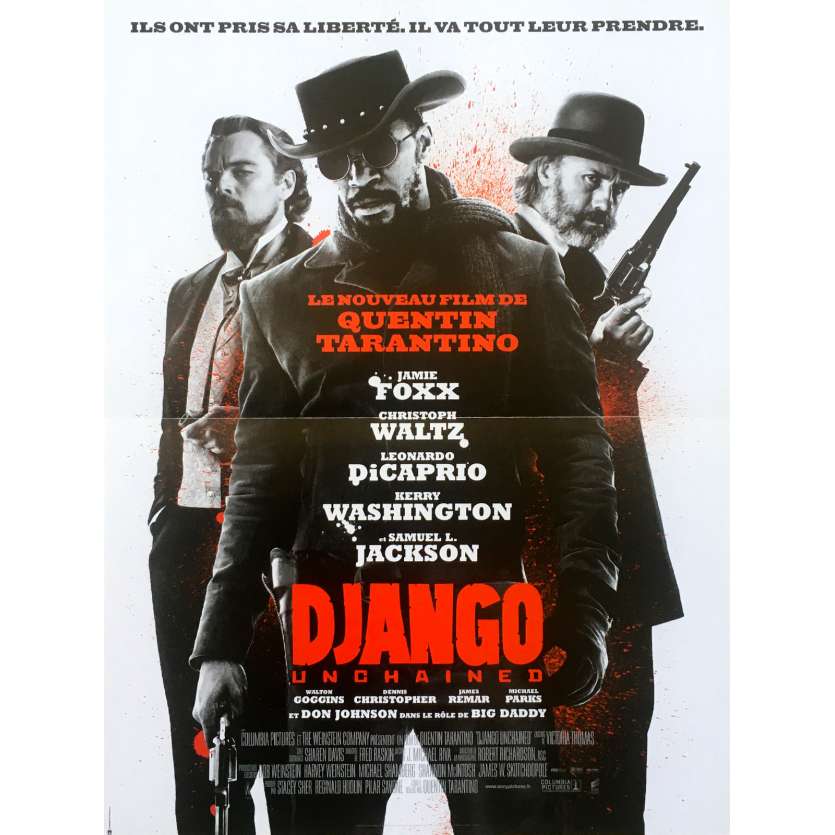 DJANGO UNCHAINED Affiche de film 40x60 - 2012 - Quentin Tarantino